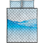 Water Wave Print Quilt Bed Set