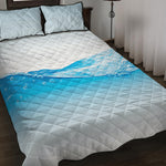 Water Wave Print Quilt Bed Set