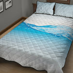 Water Wave Print Quilt Bed Set