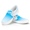 Water Wave Print White Slip On Sneakers