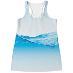 Water Wave Print Women's Racerback Tank Top