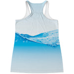 Water Wave Print Women's Racerback Tank Top