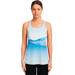Water Wave Print Women's Racerback Tank Top