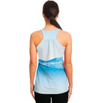 Water Wave Print Women's Racerback Tank Top