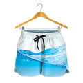 Water Wave Print Women's Shorts