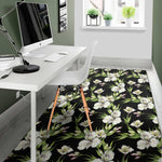 Watercolor Alstroemeria Pattern Print Area Rug