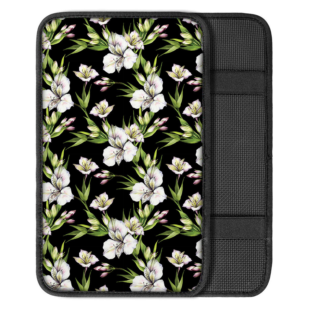 Watercolor Alstroemeria Pattern Print Car Center Console Cover