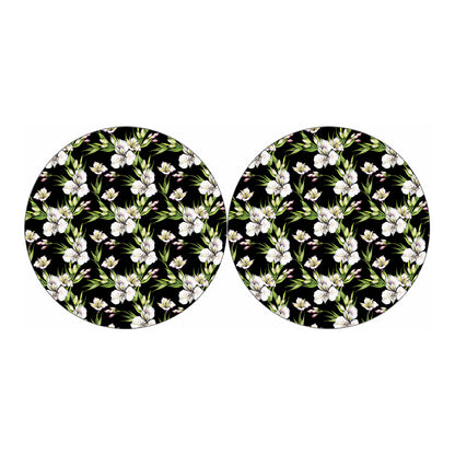 Watercolor Alstroemeria Pattern Print Car Coasters