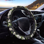 Watercolor Alstroemeria Pattern Print Car Steering Wheel Cover