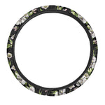 Watercolor Alstroemeria Pattern Print Car Steering Wheel Cover