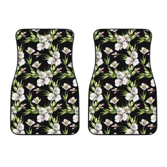 Watercolor Alstroemeria Pattern Print Front Car Floor Mats