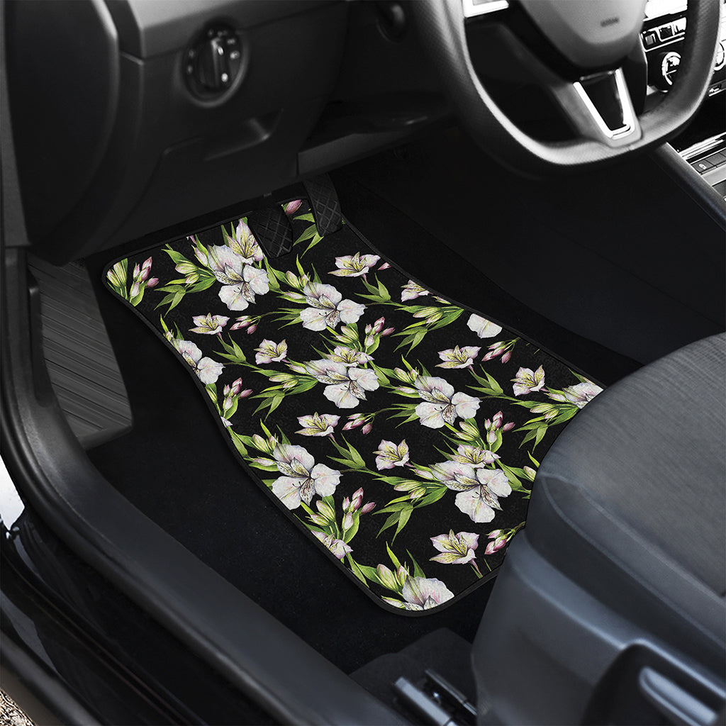 Watercolor Alstroemeria Pattern Print Front Car Floor Mats