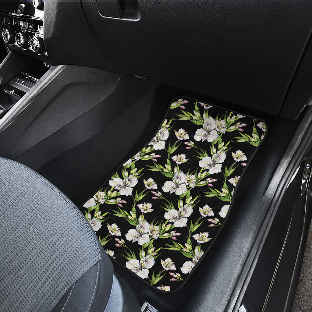 Watercolor Alstroemeria Pattern Print Front Car Floor Mats