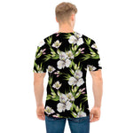 Watercolor Alstroemeria Pattern Print Men's T-Shirt