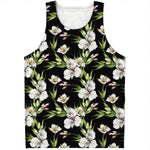 Watercolor Alstroemeria Pattern Print Men's Tank Top
