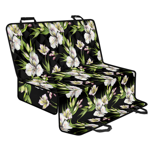 Watercolor Alstroemeria Pattern Print Pet Car Back Seat Cover