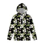 Watercolor Alstroemeria Pattern Print Pullover Hoodie