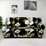 Watercolor Alstroemeria Pattern Print Sofa Cover