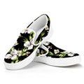 Watercolor Alstroemeria Pattern Print White Slip On Sneakers