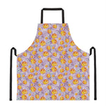 Watercolor Apricot Fruit Pattern Print Apron