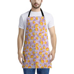 Watercolor Apricot Fruit Pattern Print Apron