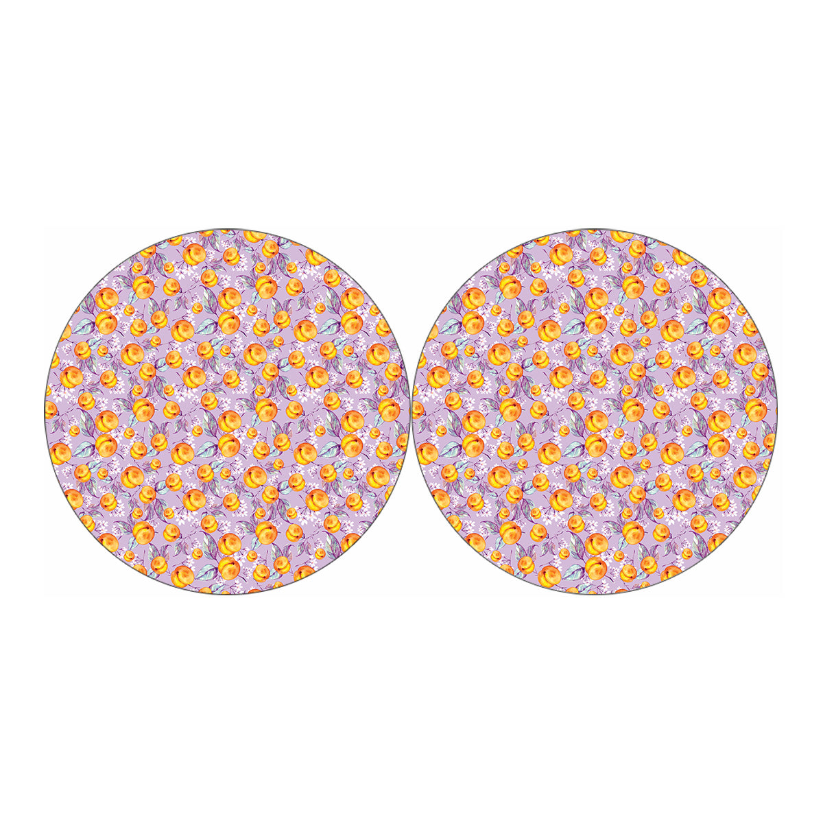 Watercolor Apricot Fruit Pattern Print Car Coasters