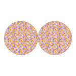 Watercolor Apricot Fruit Pattern Print Car Coasters