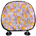 Watercolor Apricot Fruit Pattern Print Car Headrest Covers