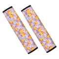 Watercolor Apricot Fruit Pattern Print Car Seat Belt Covers