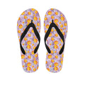 Watercolor Apricot Fruit Pattern Print Flip Flops