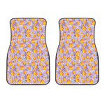 Watercolor Apricot Fruit Pattern Print Front Car Floor Mats