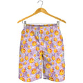 Watercolor Apricot Fruit Pattern Print Men's Shorts