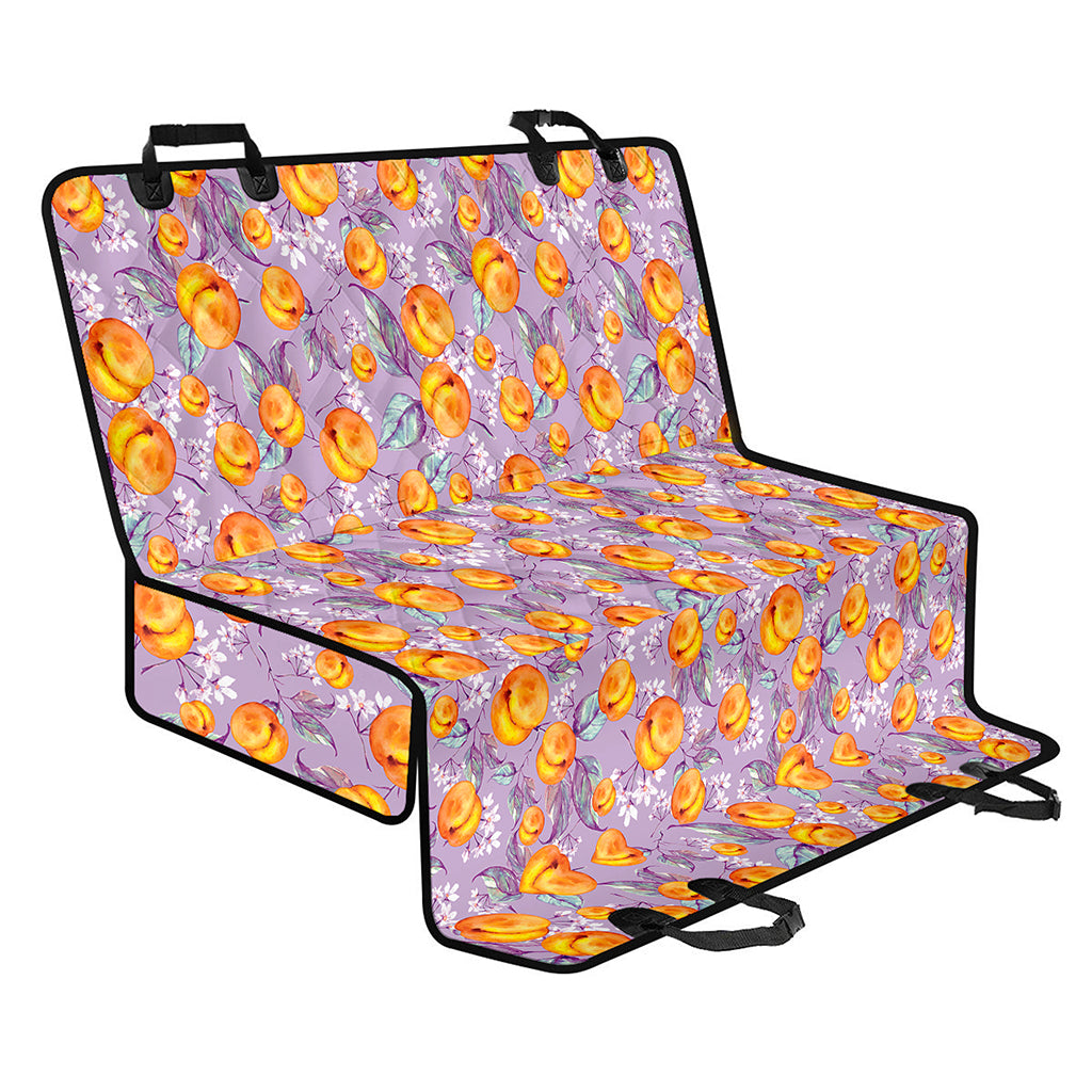 Watercolor Apricot Fruit Pattern Print Pet Car Back Seat Cover