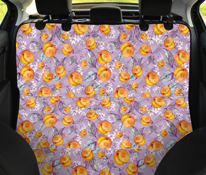 Watercolor Apricot Fruit Pattern Print Pet Car Back Seat Cover