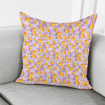 Watercolor Apricot Fruit Pattern Print Pillow Cover