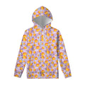 Watercolor Apricot Fruit Pattern Print Pullover Hoodie