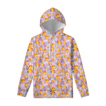 Watercolor Apricot Fruit Pattern Print Pullover Hoodie
