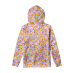 Watercolor Apricot Fruit Pattern Print Pullover Hoodie
