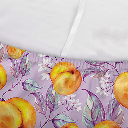 Watercolor Apricot Fruit Pattern Print Sofa Cover