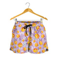 Watercolor Apricot Fruit Pattern Print Women's Shorts