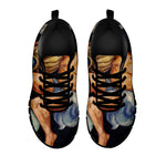 Watercolor Aquarius Zodiac Sign Print Black Sneakers