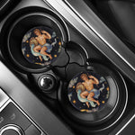 Watercolor Aquarius Zodiac Sign Print Car Coasters