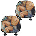 Watercolor Aquarius Zodiac Sign Print Car Headrest Covers