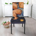 Watercolor Aquarius Zodiac Sign Print Dining Chair Slipcover