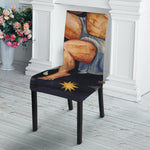 Watercolor Aquarius Zodiac Sign Print Dining Chair Slipcover