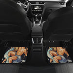 Watercolor Aquarius Zodiac Sign Print Front and Back Car Floor Mats
