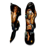 Watercolor Aquarius Zodiac Sign Print Muay Thai Shin Guard