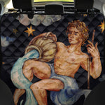 Watercolor Aquarius Zodiac Sign Print Pet Car Back Seat Cover