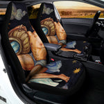 Watercolor Aquarius Zodiac Sign Print Universal Fit Car Seat Covers