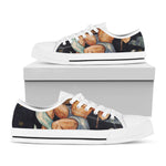 Watercolor Aquarius Zodiac Sign Print White Low Top Shoes